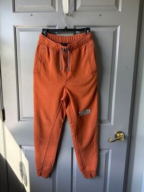Jordan Orange Fleece Joggers with Drawstring